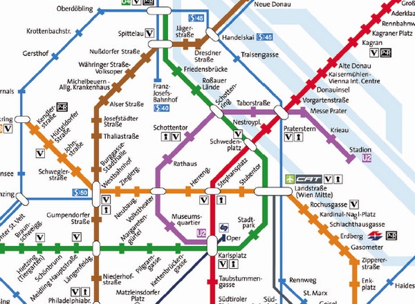 Public Transportation Map Vienna