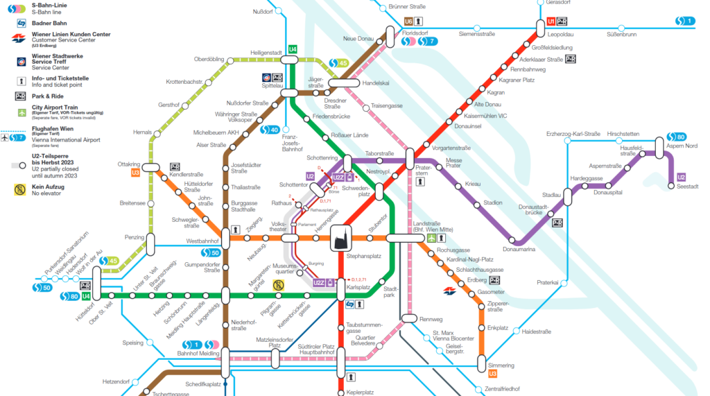Bécs Metro térkép